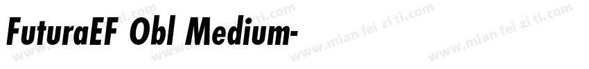 FuturaEF Obl Medium字体转换